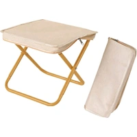 Handbag Folding Stool Zipper Bag Foldable Camping Chairs Picnic Lightweight Folding Stool | Stability & Comfort Portable Camp for Beach, Horse Tying, Fishing, Tourism, Leisure, Outdoor Small Stool
