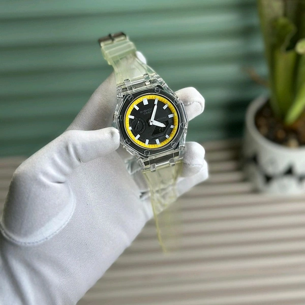 Buy 1 Get 1 Free Most Demanded Analog Quartz Movement Watch  - Yellow
