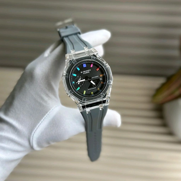 Buy 1 Get 1 Free Most Demanded Analog Quartz Movement Watch  - Gray