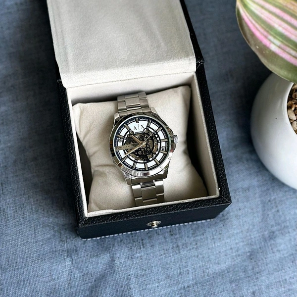 Analog Automatic Top Quality Collection With High Quality Strap Best Finishing Body & Case - Silver