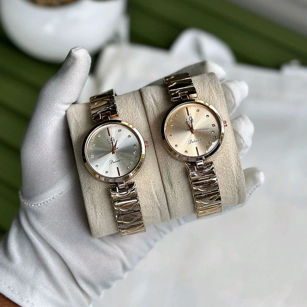 Buy 1 Get 1 Free Most Demanded LG GOLD Analog Quartz Movement Collection - Copper