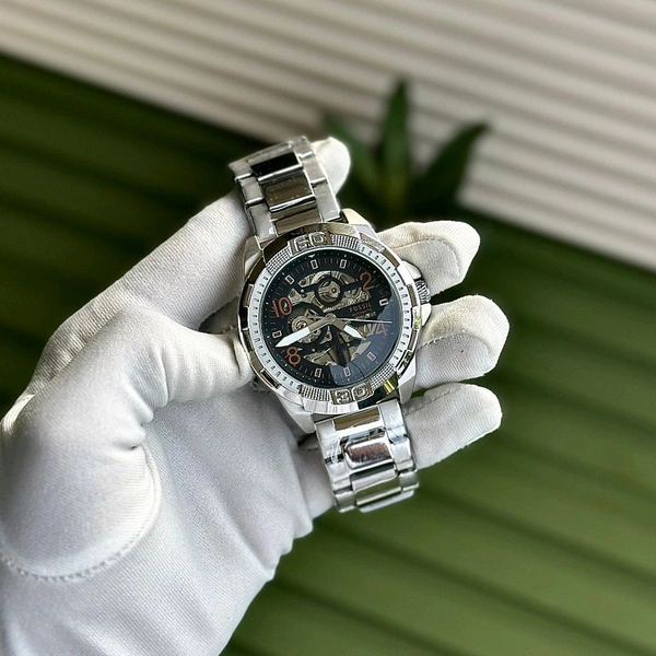 Analog Automatic Top Quality Collection With High Quality Strap Best Finishing Body & Case - Black