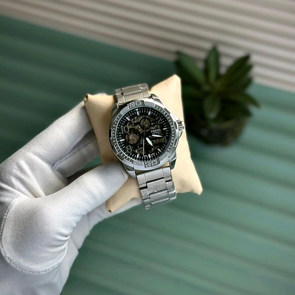 Analog Automatic Top Quality Collection With High Quality Strap Best Finishing Body & Case - Black