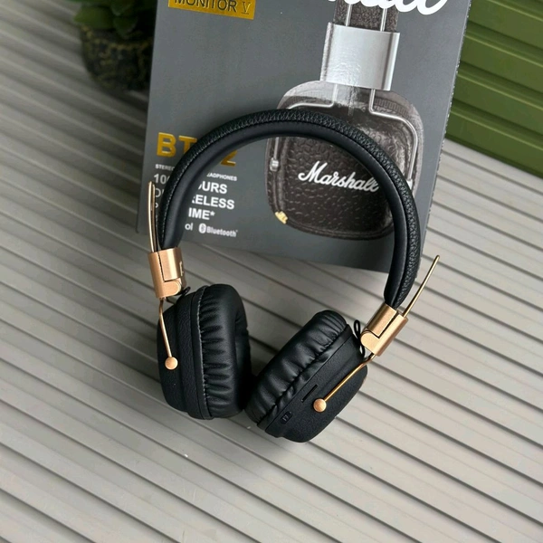 Wireless Earphone Headphones With Microphone Lightweight, For Music Lovers & Professionals - Suitable for Travel, Office & Home - Gold