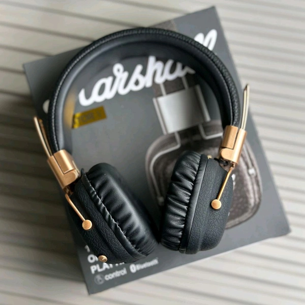 Wireless Earphone Headphones With Microphone Lightweight, For Music Lovers & Professionals - Suitable for Travel, Office & Home - Gold
