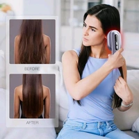 Purple Scalp Massager with Vibration, Red Light Therapy & Mist Function 