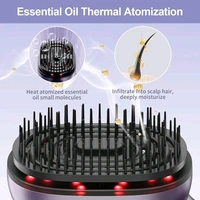 Purple Scalp Massager with Vibration, Red Light Therapy & Mist Function 