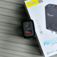 Hitage 65W PD/QC Power Adapter | Dual Port Fast Charger | Laptop & Smartphone Compatible