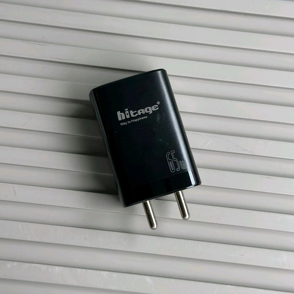 Hitage 65W PD/QC Power Adapter | Dual Port Fast Charger | Laptop & Smartphone Compatible