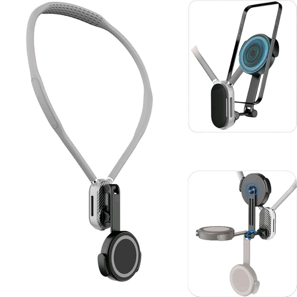 Hands-Free Mobile Phone Neck Bracket | 360° Adjustable Holder for Watching & Gaming