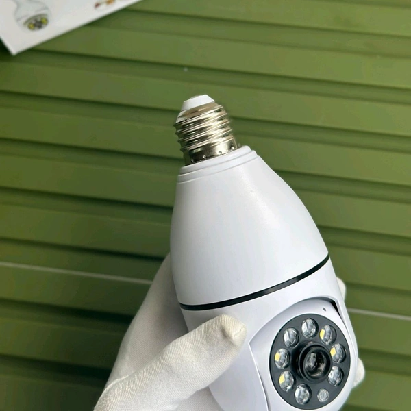 Smart WiFi Bulb Security Camera | 360° Panoramic View | Night Vision | Motion Detection | Two-Way Audio | CCTV