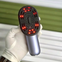 Purple Scalp Massager with Vibration, Red Light Therapy & Mist Function 