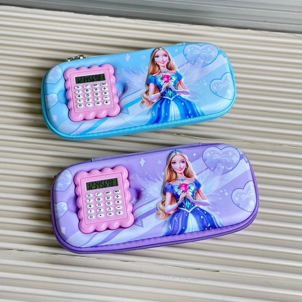 Princess Calculator Pencil Case – Cute, Smart & School-Ready!
 - Sky Blue
