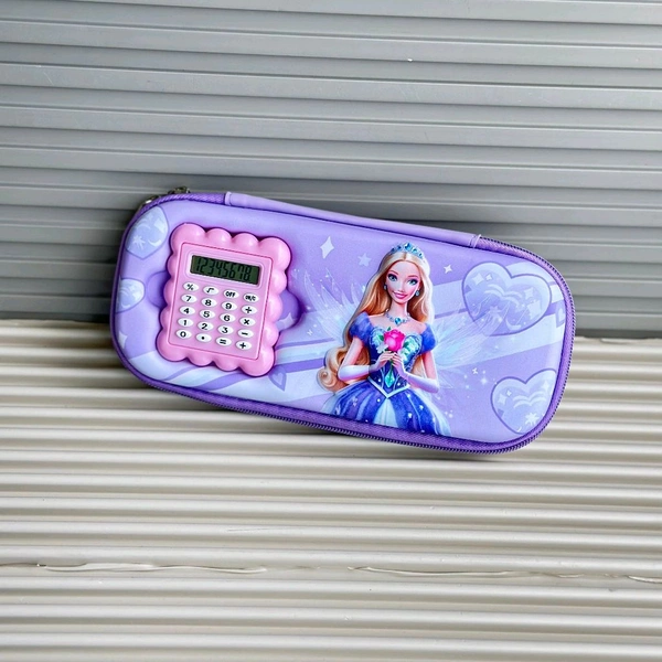 Princess Calculator Pencil Case – Cute, Smart & School-Ready!
 - Lavender Purple