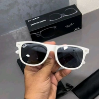 Bluetooth Smart Sunglasses – Matte Finish, Touch Control, 8H Battery, Original Box (First Time in India!) - White
