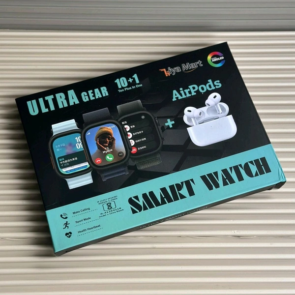 Ultra Gear Ultra Suit Max – Series 8 Ultra (49mm) | 10-in-1 Combo Smartwatch Pack with 7 Straps, Earbuds & Wireless Charger