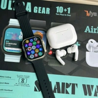 Ultra Gear Ultra Suit Max – Series 8 Ultra (49mm) | 10-in-1 Combo Smartwatch Pack with 7 Straps, Earbuds & Wireless Charger