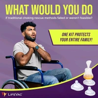 LifeVac Choking Rescue Device – Pack of 2 (Adults + Children) Emergency Airway Clearance Kit | Portable | Non-Invasive | Easy to Use | No Power or Prescription Needed