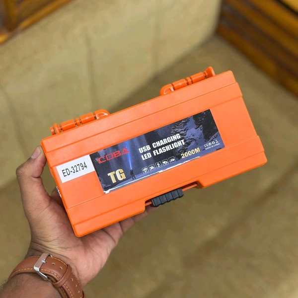 COBA TG 2000M Super Bright LED Flashlight – Long Range Tactical Torch (with Carry Box)