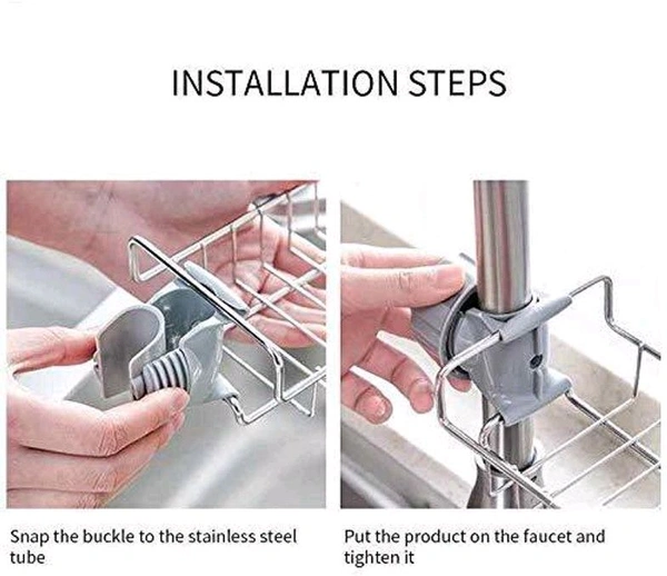 Stainless Steel Rotatable Faucet Rack – Smart Storage for Every Sink!
