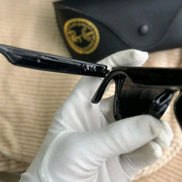 Bluetooth Smart Sunglasses – Matte Finish, Touch Control, 8H Battery, Original Box (First Time in India!) - Black