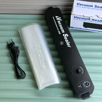 Vacuum Sealer Machine With 10 Pcs Bag, Automatic Hands-Free Air Sealing Machine, Smart 60Kpa Vacuum Sealer with Cutter Food Sealer for Food Preservation Convenient Storage Dry & Moist Food Modes (1 Set)