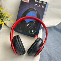 Wireless Earphone Headphones With Microphone Lightweight, For Music Lovers & Professionals - Suitable for Travel, Office & Home, 5-6 Hours Playback Time, High Quality Model - Red