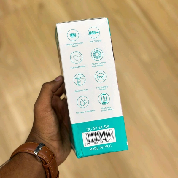 Daling DL-9201 Electric Shaver – 5D Floating Head, USB Rechargeable, Ultra-Smooth Finish