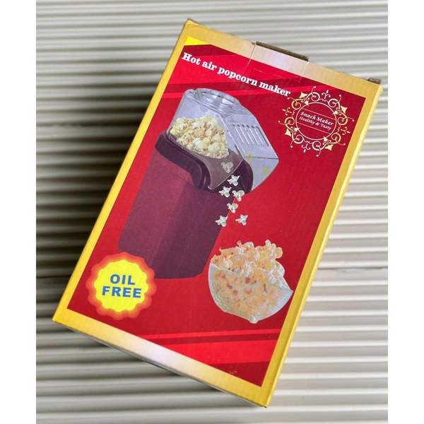 Oil-Free Hot Air Popcorn Maker | Healthy Snack in 2 Minutes | Fast & Easy Home Popcorn Machine