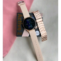 Active 2 Best Quality Smartwatch | 2.5D Curve HD Screen Full Touch Upto 1*2 days Battery Backup | Dual Strap - Black