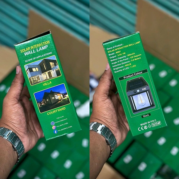 Buy 1 Get 1 Free Offer, Solar Interaction Wall Lamp M991 – Auto Light | Motion Sensor | Zero Electricity Cost