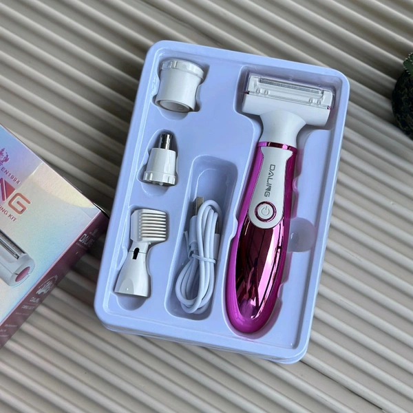Daling 4-in-1 Rechargeable Ladies Grooming Kit | Face + Body + Eyebrow + Nose Trimmer