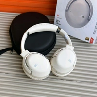 New Wireless Headphones With ANC – BT Earphone, Over Ear Headphones With Built-in Mic - Upto 8 Hours Playtime, Heavy Sound And Bass Quality, Perfect For Everyday Use - White