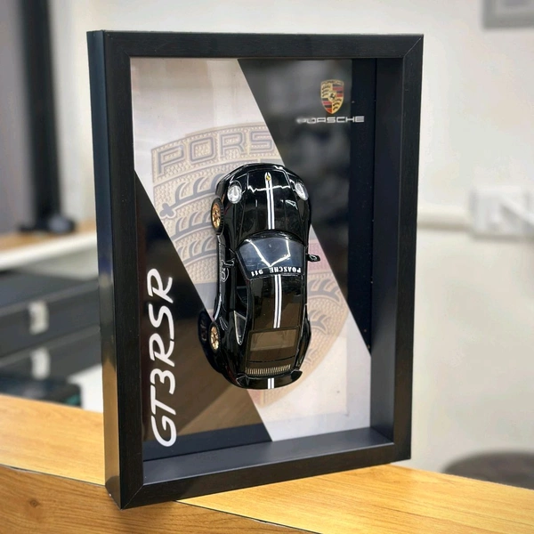 Premium Framed Car Model – 3D Wall Decor for Auto Enthusiasts, Unique Models - Black