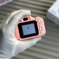 Kids Digital Camera with Screen – 1080P Photo & Video, Rechargeable, USB Cable, Cartoon Design – Perfect for Boys & Girls - Mint Blue