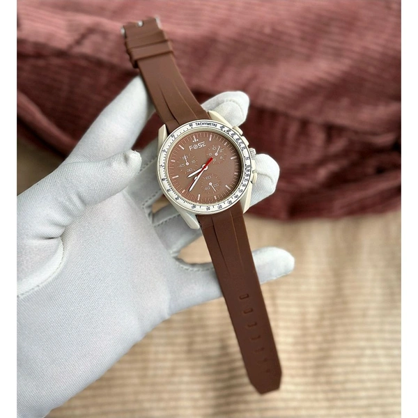 Buy 1 Get 1 Free Offer | Fose Analog Quartz Movement Collection With High Quality Strap Best finishing Body & Case - Brown