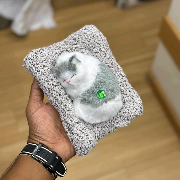 Sleeping Cat Car Dashboard Toy – Cute Plush Showpiece with Soft Faux Fur, Realistic Design & Perfect for Car, Home, Office, and Gifting - model4