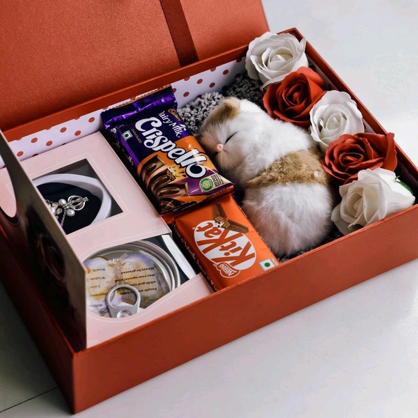 Best Romantic Gift Hamper Combo Box with Chocolates, Soft Toy & Flowers for Birthday, Anniversary & Valentine’s Day