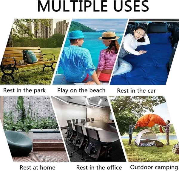 Multi Functional In Car Inflatable Air Bed | Car Back Seat Mattress for Travel, Camping & Long Drives