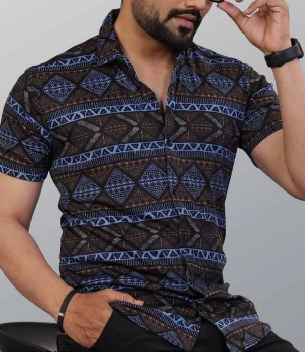 black lycra half shirt - L