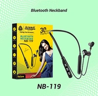 AROMA Aroma Yellow Series NB 119 PRO - 30 Hours Playtime with Powerful Bass,in Built Mic in Ear Bluetooth Neckband Headphones - BLACK, CASH ON DELIVERY,PHONEPAY,GOOGLE PAY,NETBANKING,DEBIT & CREDIT CARD PAYMENT AVALIABLE