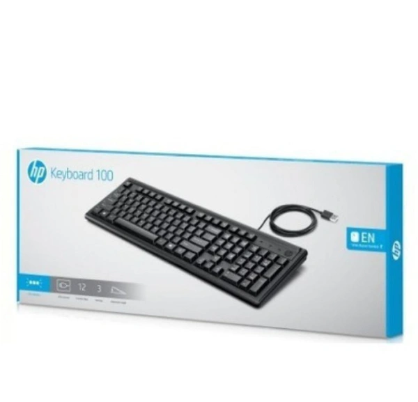 HP 100 Wired USB Keyboard - BLACK, CASH ON DELIVERY,PHONEPAY,GOOGLE PAY,NETBANKING,DEBIT & CREDIT CARD PAYMENT AVALIABLE, USB KEYBOARD