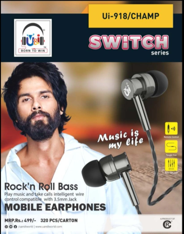 U & I UI -918/CHAMP SWITCH SERIES WIRED HEADPHONE - BLACK, COD ,PHONEPAY,GOOGLE PAY,NETBANKING,UPI PAYMENT,DEBIT & CREDIT CARD PAYMENT.,  T & C APPLY