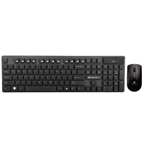 Zebronics Zeb-Companion 102 Wireless Keyboard and Mouse Combo, 104 Keys/Rupee Key, 1200 DPI Optical Sensor Mice, USB Nano Receiver - COD ,PHONEPAY,GOOGLE PAY,NETBANKING,UPI PAYMENT,DEBIT & CREDIT CARD PAYMENT.