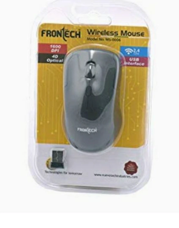 Frontech MS-0006 Wireless Optical Mouse  (2.4GHz Wireless, Black) - COD ,PHONEPAY,GOOGLE PAY,NETBANKING,UPI PAYMENT,DEBIT & CREDIT CARD PAYMENT.