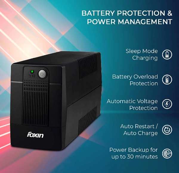 Foxin 600VA/360Watt Uninterrupted Power Supply FPS-755 - COD ,PHONEPAY,GOOGLE PAY,NETBANKING,UPI PAYMENT,DEBIT & CREDIT CARD PAYMENT.