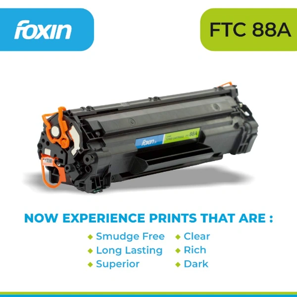 Foxin FTC-88A Toner Cartridge Compatible for Hp Laser-Jet Series (Black) - COD ,PHONEPAY,GOOGLE PAY,NETBANKING,UPI PAYMENT,DEBIT & CREDIT CARD PAYMENT.