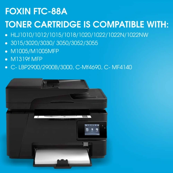 Foxin FTC-88A Toner Cartridge Compatible for Hp Laser-Jet Series (Black) - COD ,PHONEPAY,GOOGLE PAY,NETBANKING,UPI PAYMENT,DEBIT & CREDIT CARD PAYMENT.