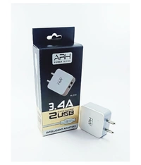ARH 3.4 AMP DUAL USB FAST CHARGER - WHITE, YES
