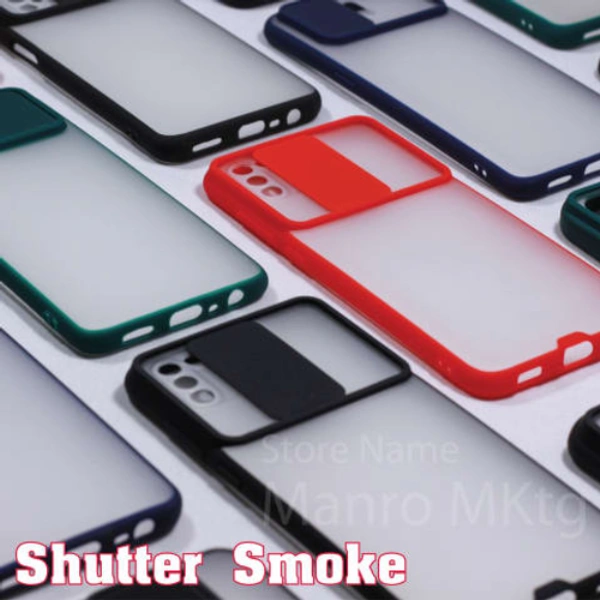 Imported  Shutter Smoke Case New Camera Lens Protection | Camera Shutter TPU PC Sliding translucent len slide Phone Case | Hard PC Back Sheet Hot Running Product | Slider Camera Hard Case | - CALL 9093416366 FOR ORDER MODEL